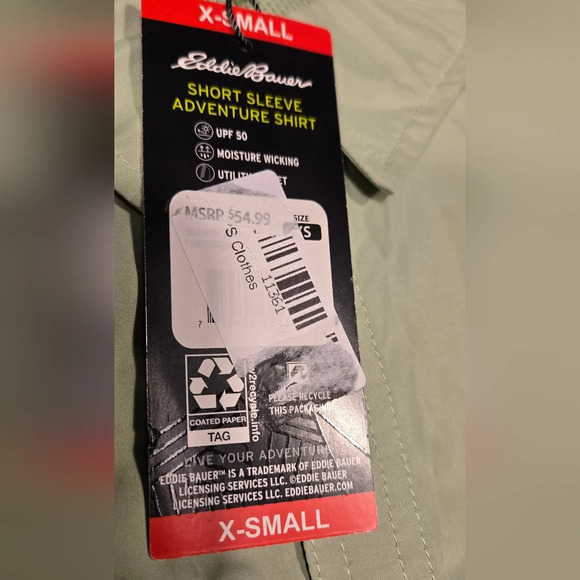 NWT Eddie Bauer Short Sleeve Adventure Shirt - Picture 5 of 7